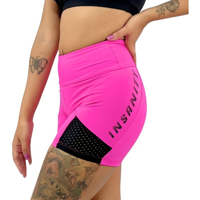 Short Feminino Fitness c/ Bolso Interno Insanity Lex Rosa