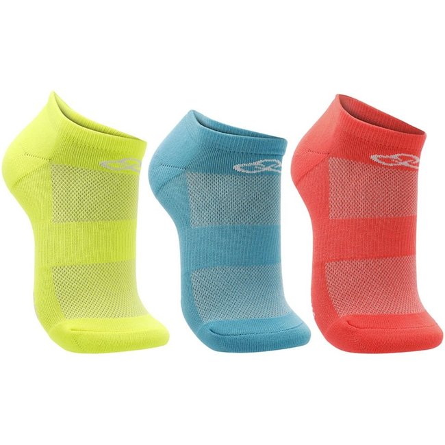 Meia Olympikus Cano Invisível Neon Pacote c/ 3 pares Feminina 33-38 Amarelo