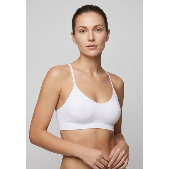 Sutiã Top Nadador Feminino Hope Microfibra Light Branco