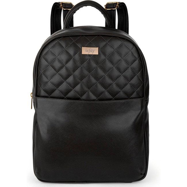 Mochila Fashion Marca Lefity Cor Preto Com Vários Bolsos!