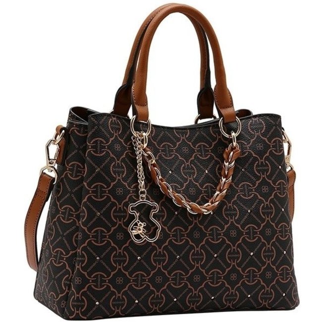 Bolsa Feminina Chenson Cristal Estruturada Cafe Incolor