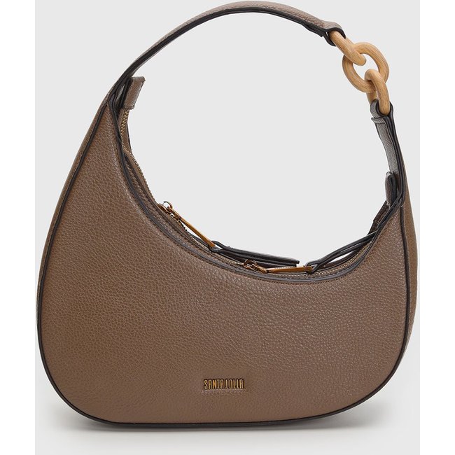 Bolsa Média Feminina Santa Lolla Meia-Lua Marrom