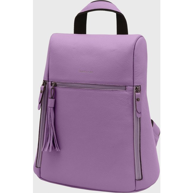 Mochila de Couro Mariart Dália Violeta