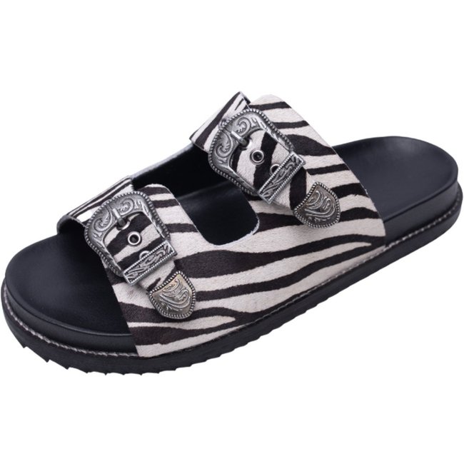 Sandalia Papete Rasteira Feminina Zebra Tellini Store