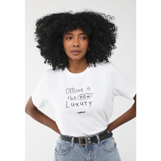 Camiseta Colcci Reta Offline Branca