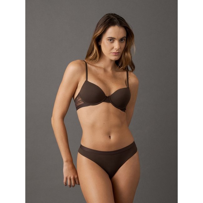 Calcinha Tanga Soft Lace Calvin Klein Underwear - Havana Calvin Klein Jeans