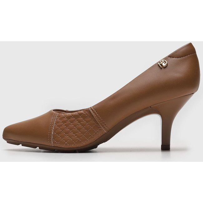 Scarpin Modare Matelassê Caramelo
