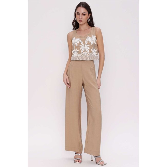CALCA WIDE LEG PREGA CLASSIC Gatabakana