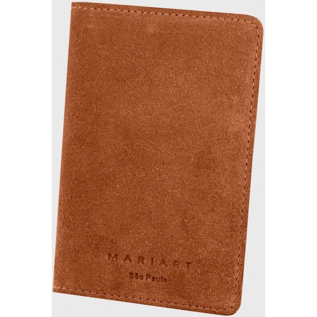 Carteira Couro Mariart Buriti Suede Caramelo