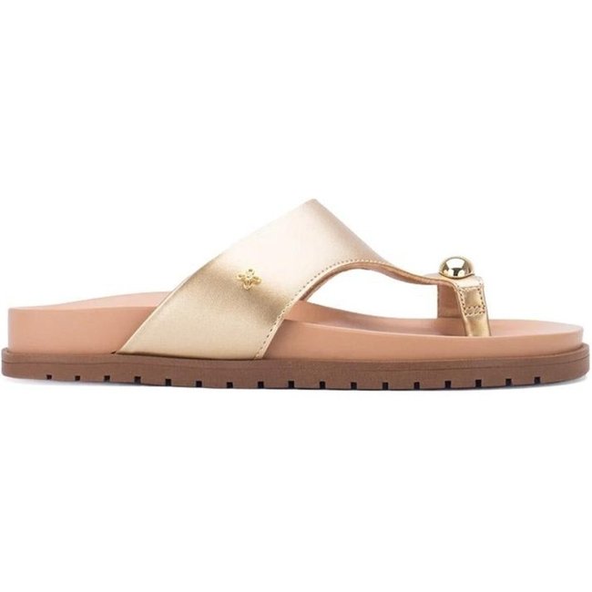 Tamanco Flatform Softli Ouro Incolor
