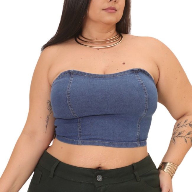 Cropped Jeans Loka Plus Size Tomara que Caia Jeans