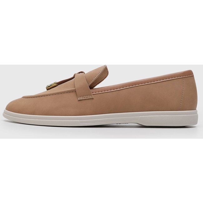 Mocassim Feminino Moleca Detalhe Dourado Nude