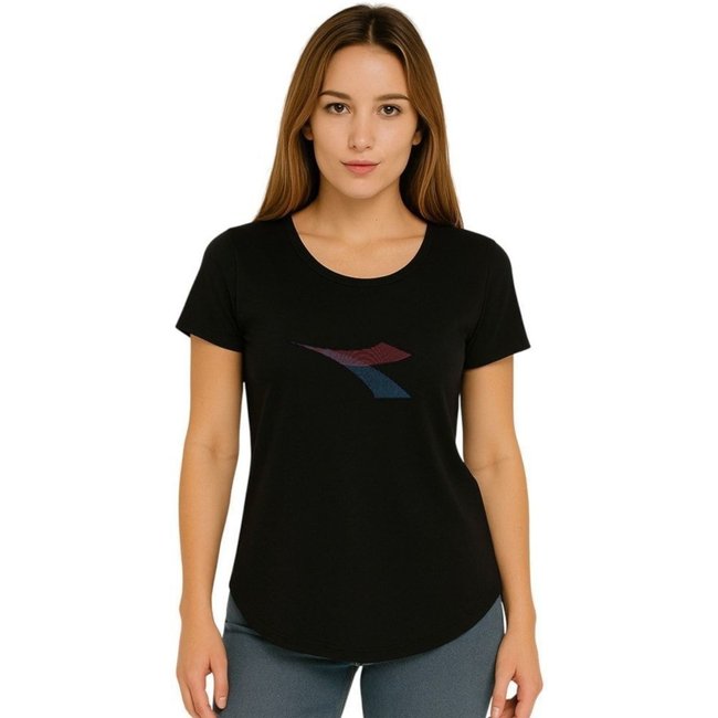 Camiseta Diadora Big Logo Movimento Feminina - Preto - diadora