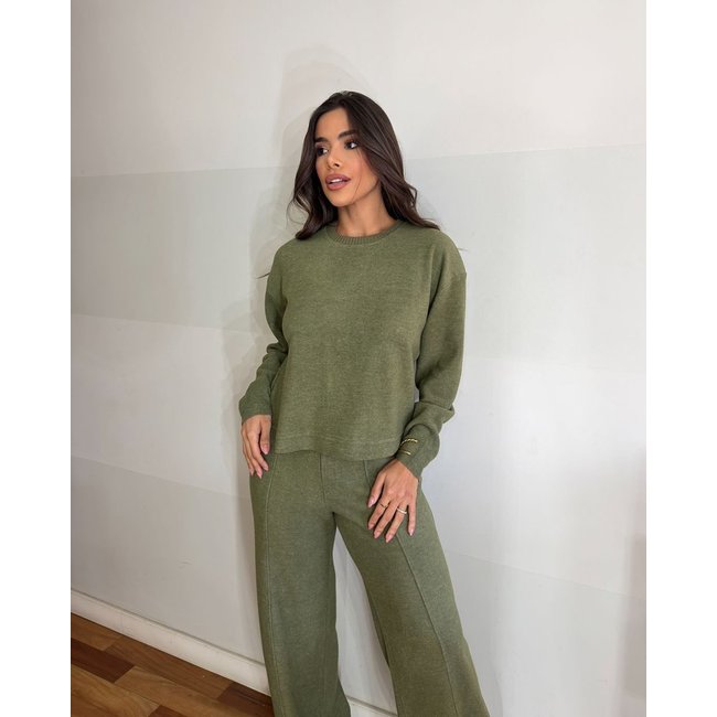 Conjunto Fem Trico 90649 - 90650 Verde 206oz