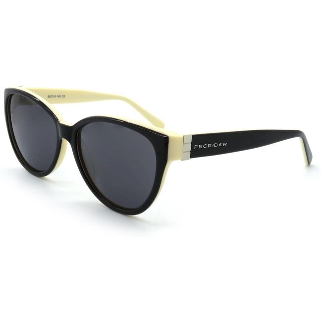 Óculos de Sol Prorider Casual Preto e Creme com Lentes Fumê - BIOTOM33