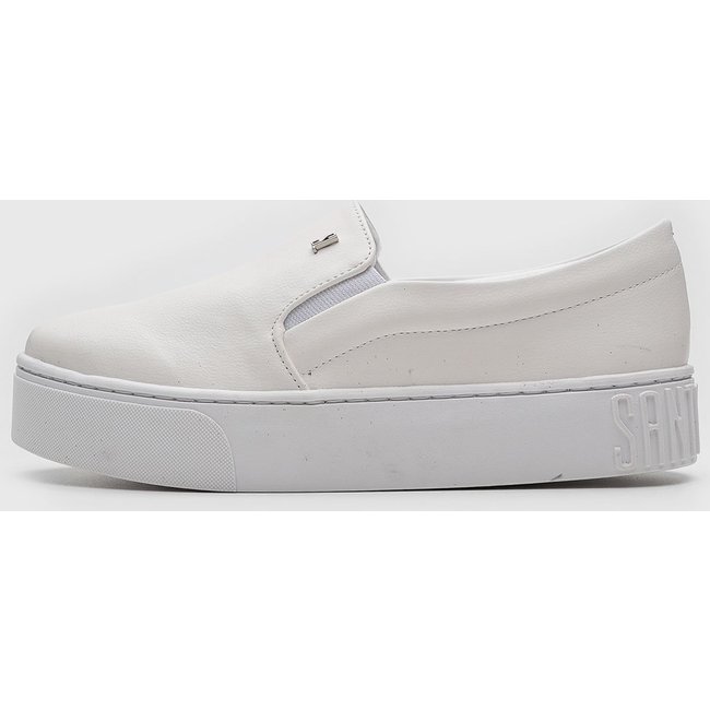 Tênis Slip On Flatform Santa Lolla Liso Branco