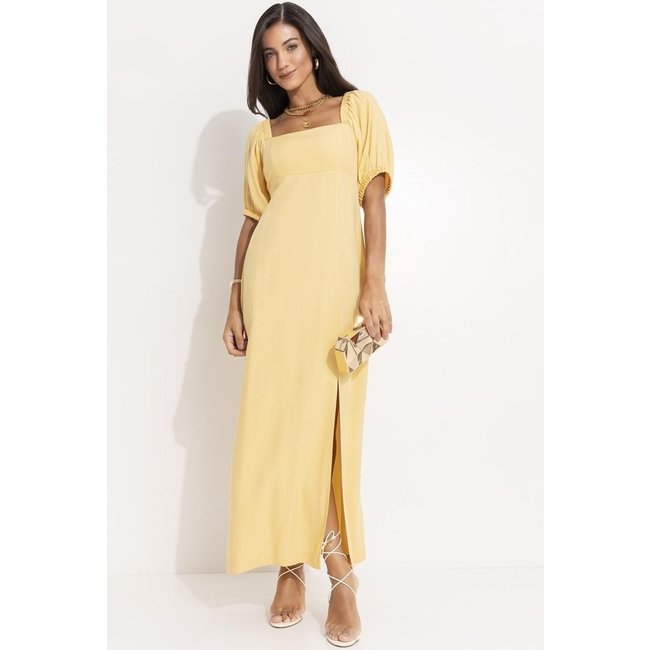 Vestido Feminino Panna Cotta Em Viscose Plana Sarjada