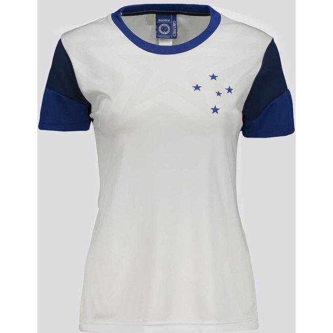 Camisa Cruzeiro Brilhar Feminina Branca