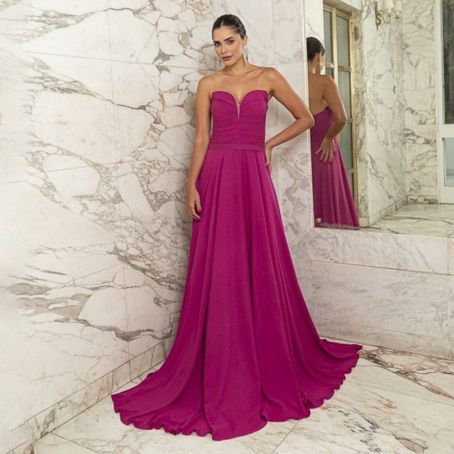 Vestido De Festa Auston Trinity Rosa