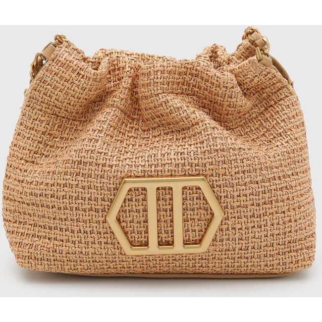 Bolsa Feminina Arezzo Média Detalhe Metal Bege