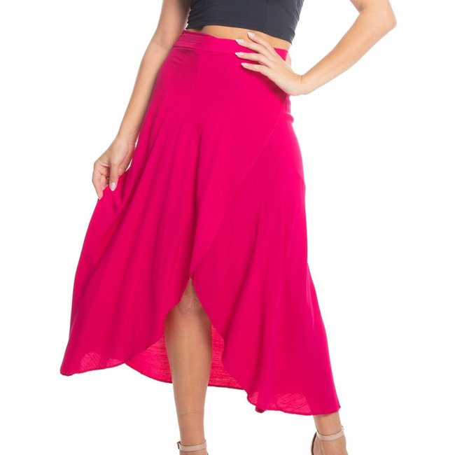 Saia Midi Amarração Envelope Select Rosa