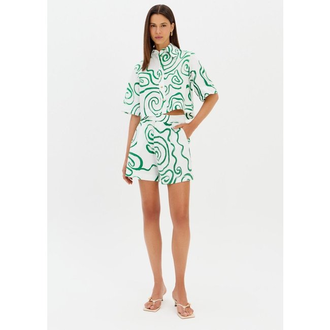 Short Cintura Alta Estampado Lança Perfume
