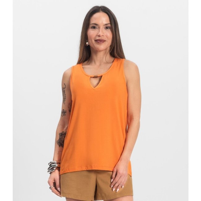 Blusa Feminina Lisa Infinita Cor Laranja