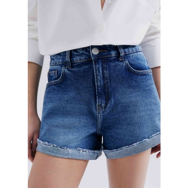 Shorts Jeans Feminino Barra A Fio Hering