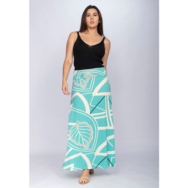 Saia CabanaFree Longa Malha SAZ Estampa Aqua Flora