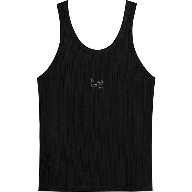Blusa Lez a Lez Regata De Alças Em Malha Canelada Com Strass