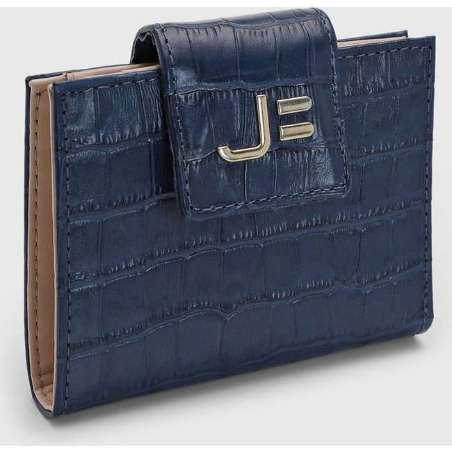 Carteira Feminina Jorge Bischoff Croco Azul