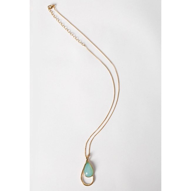 Colar com Pingente com pedra Azul Colômbia