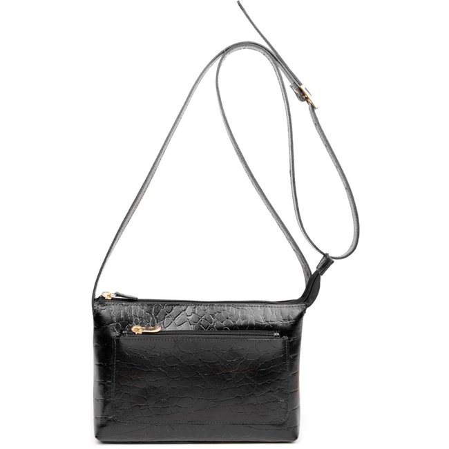 Bolsa Transversal em Couro Artlux Preto 9066