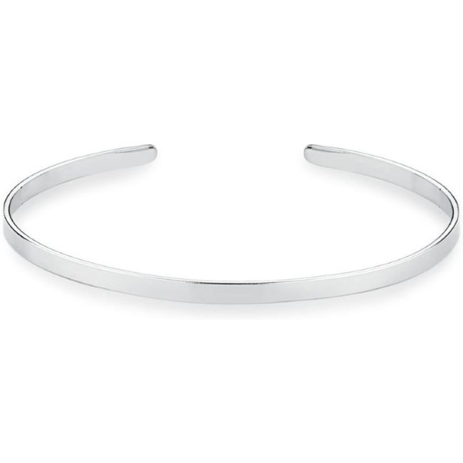 Infantil - Bracelete Liso Delicado Vazado Semijoia Banhado a Ródio Ania Store