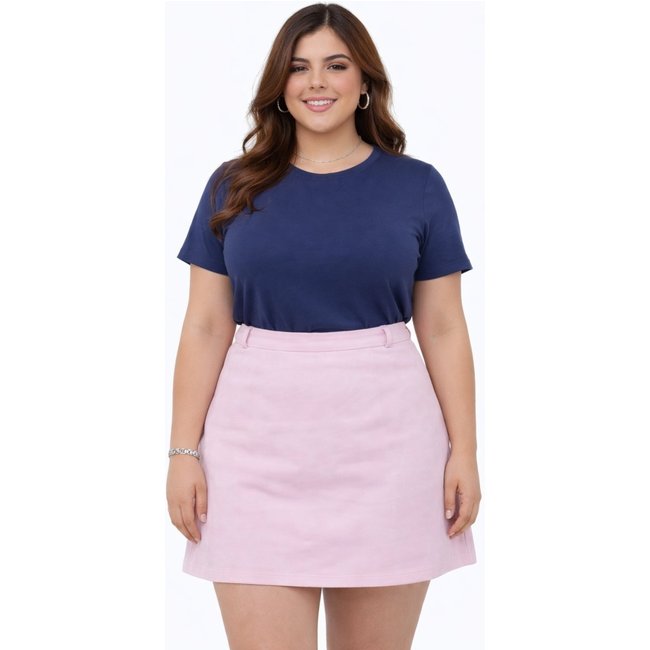 T-shirt Plus Size D Bell Outlet Fashion Gaivotas Sunset Azul