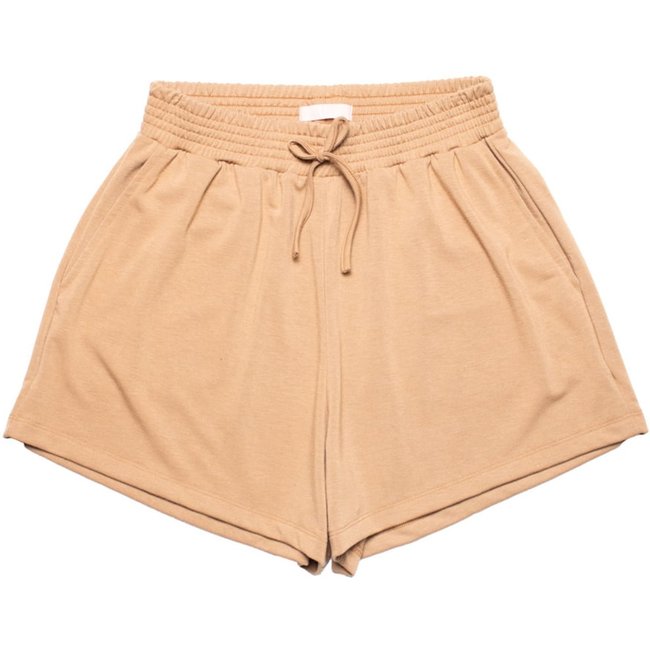 Short Feminino LZT Plus Size Moletinho Caramelo