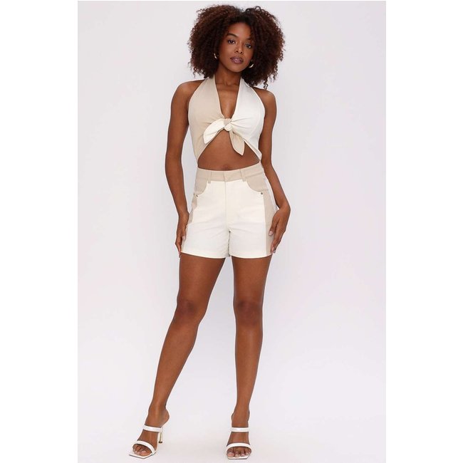 SHORTS BICOLOR OFF WHITE Gatabakana