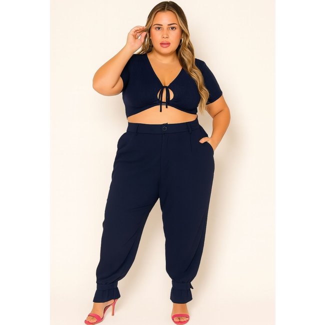 Calça Plus Size Aladim Marrom