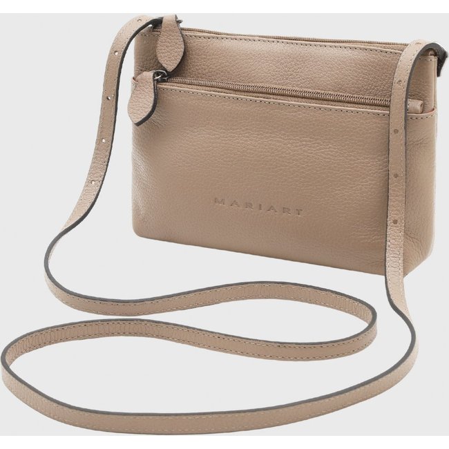 Bolsa Transversal de Couro Mariart Ágata New Bege