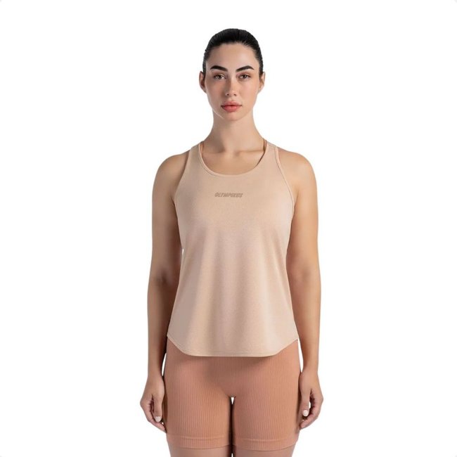 Camiseta Feminina Regata Olympikus Bege