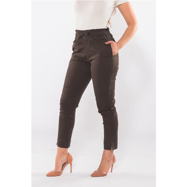 Calça Sarja Skinny Cintura Alta Elástico 3821 Verde