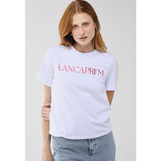 Camiseta Feminina Lança Perfume Logo Branca