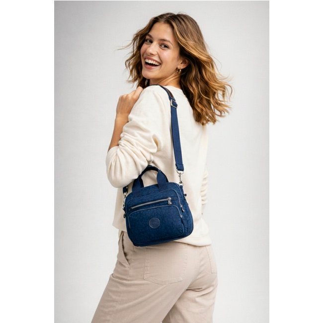Bolsa Feminina Multifuncional Mochila Casual Dia A Dia Trabalho Azul Marinho