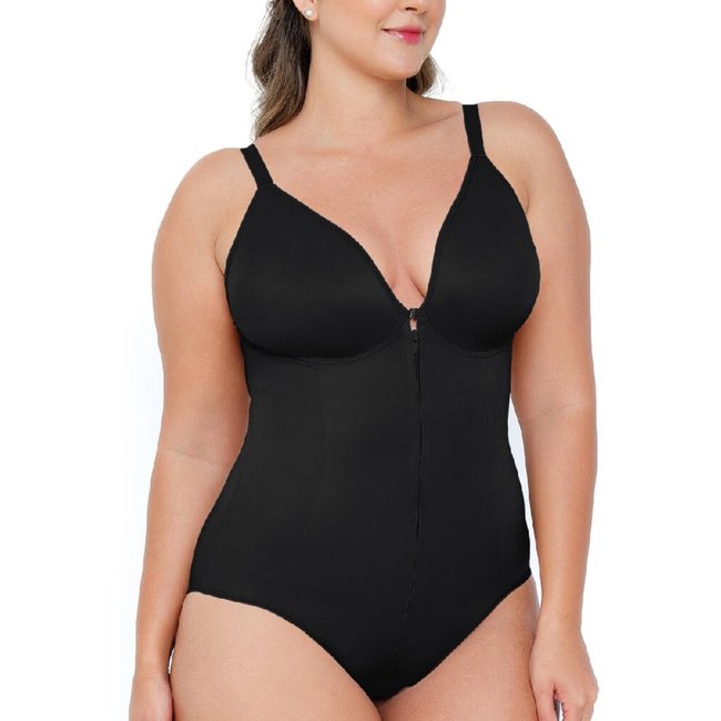 Body Modelador Dilady 306501 Fecho Em Zíper PRETO