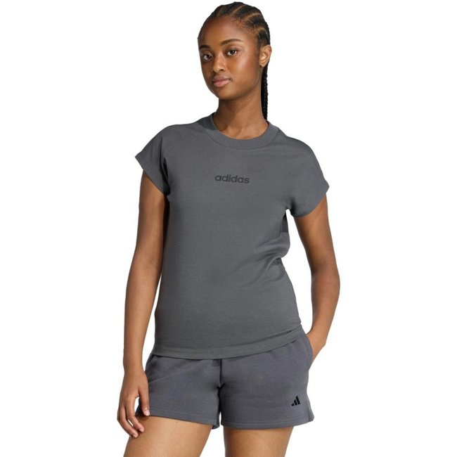 Camiseta Essentials Linear de Algodão adidas Sportswear Cinza