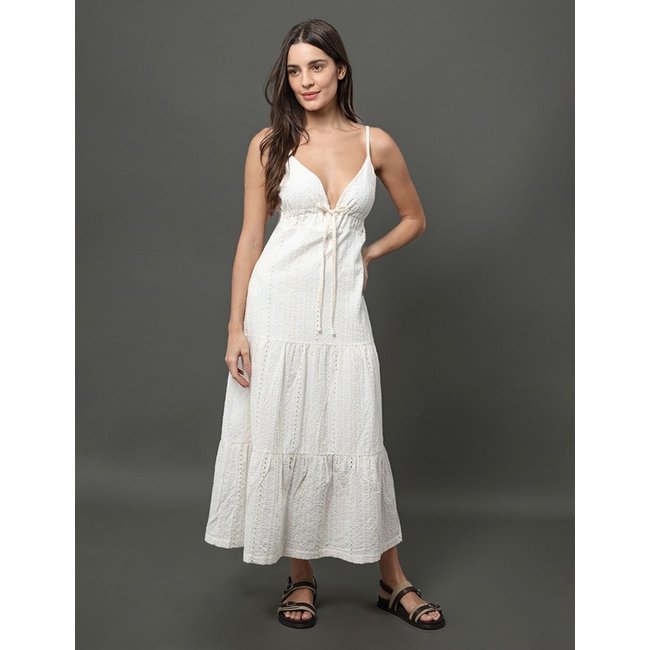 Vestido Feminino Midi de Laise Calvin Klein Jeans - Branco Calvin Klein Jeans