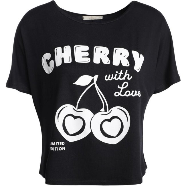 Blusa Manga Morcego Cherry Autentique Feminina PRETO