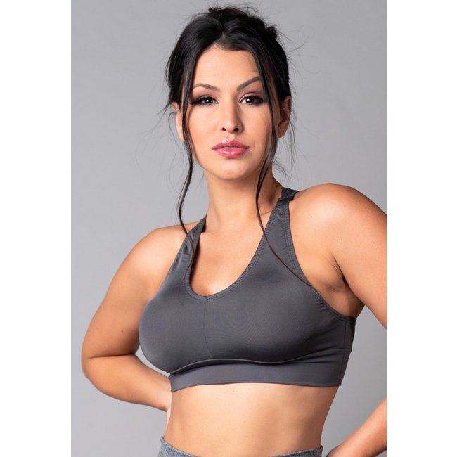 Top MVB Modas Nadador Suplex Liso Cinza
