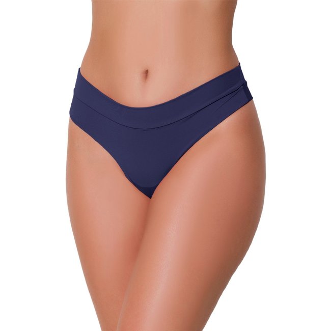 Tanga Gabi Lingerie Sensual Microfibra Confortável Modelagem Perfeita Azul Marinho