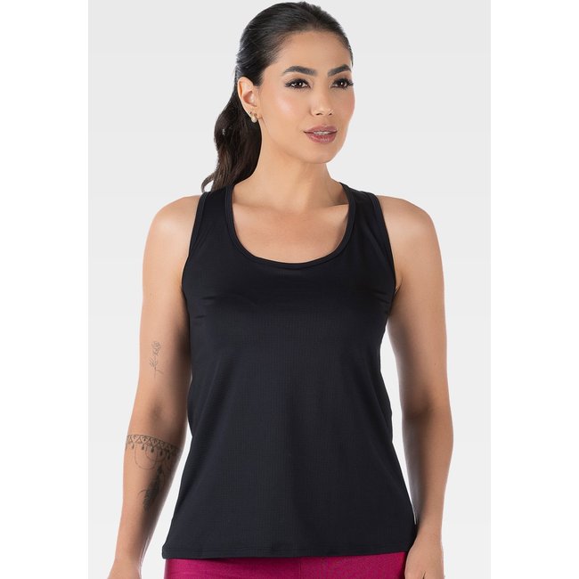 Blusa Regata Fitness NewTrip Nadador Summer Soul Preta